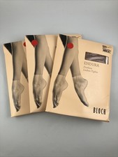  Lot of 3 BLOCH Women's Endura Footless Ladies Tights Tan T0940L Size B