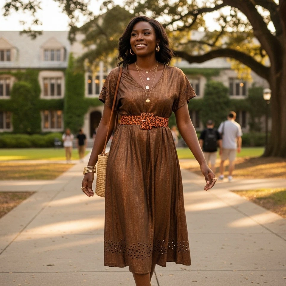 Cinturón Mujer Naranja Imitación Cuero Negro Guepardo Animal Estampado Leopardo Hebilla Talla M Foto 2 de 4