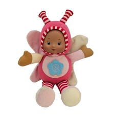 Butterfly Baby Sensory Doll Crinkle Wings Rattle Body Plush with Vinyl Face
