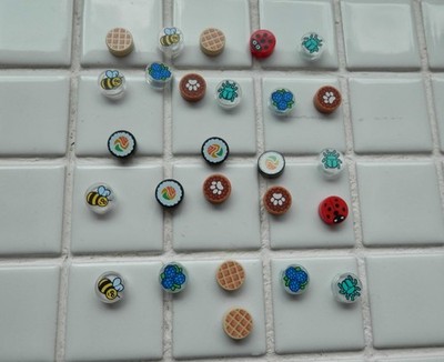 26x Lego Donut Fliese 98138 bedruckt  Zubehör  City Nahrung u.s.w. Neu 1x1 Rund