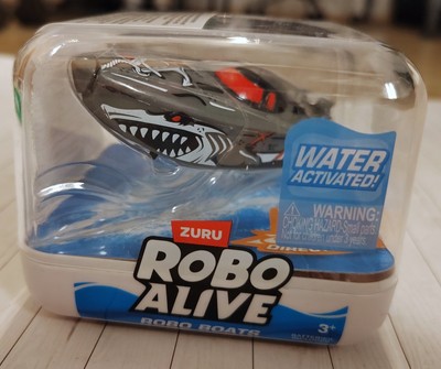 NEU & OVP   Zuru Robo Alive Robo Boat   Wasser-aktiviertes Roboterboot   Silber