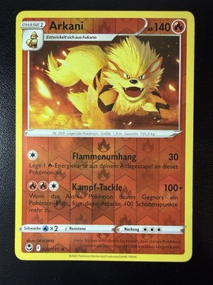 Arkani 020/195 Swsh12: Sword & Shield-Silver Tempest Reverse Holo Deutsch NM