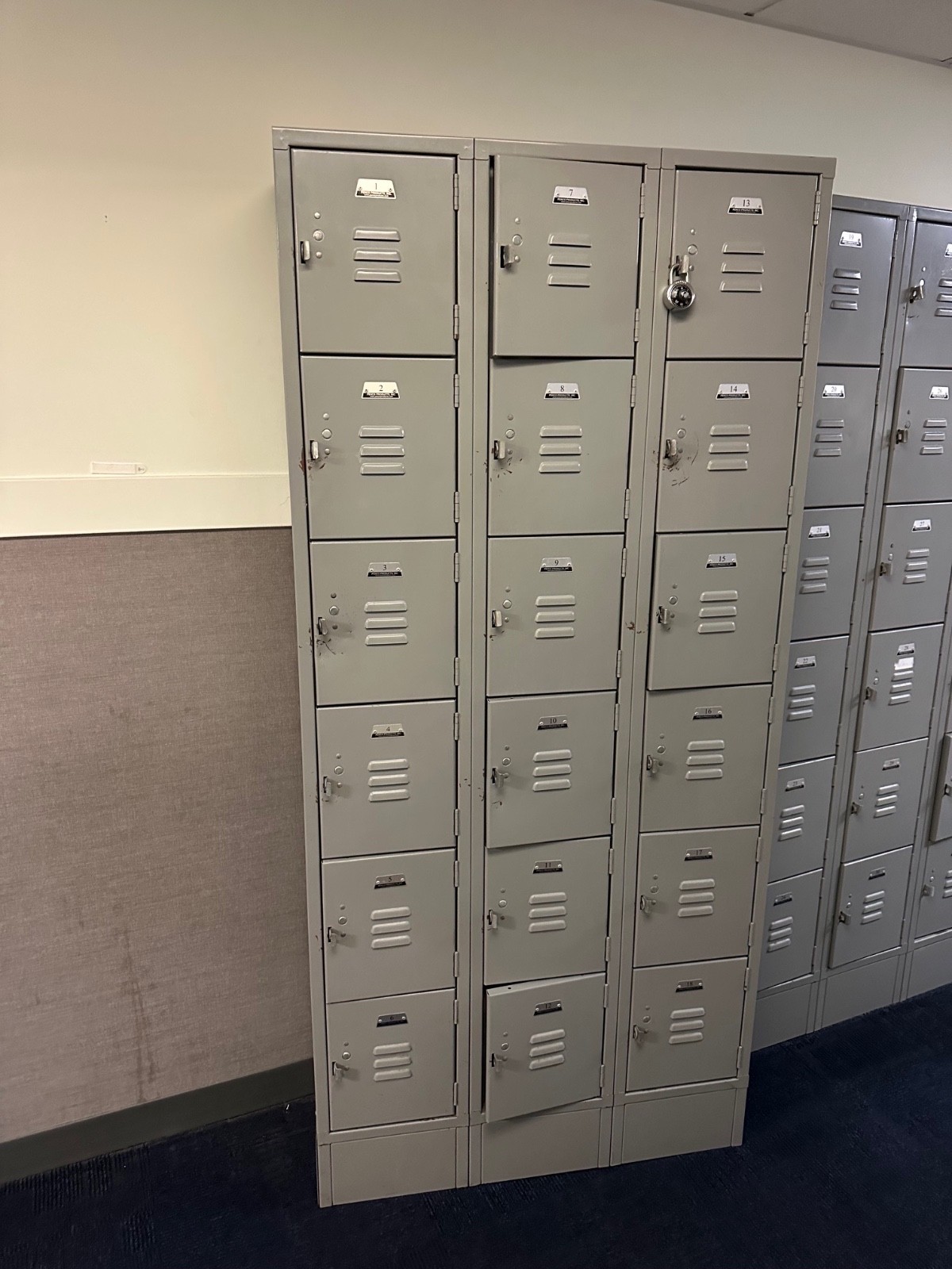 Set Of 18/ Box Lockers by Penco Products in Gray Metal Finish