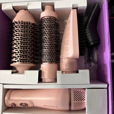 Wavy talk AIR SCULPT 5-in-1 Hot Air Hair Dryer Brush Set Bouncy Thick Curls PINK