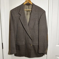 Vintage Corbin LTD. Blazer Mens Extra Large Tweed Jacket Union Made Elbow Patch