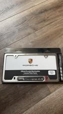 Genuine Porsche Brushed Stainless Steel License Plate Frame - 911 Carrera 4s