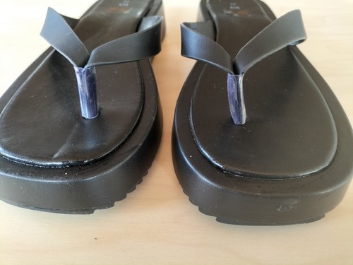 Gr. 42 schwarze Zehentrenner Sandale mit Plateau Sommerschuhe C&A neuwertig TOP - Bild 10 von 14