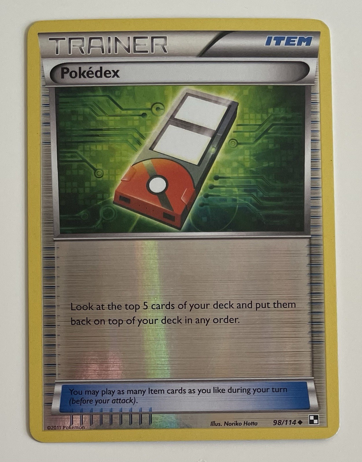 Pokedex 98/114 Pokemon TCG Black & White Reverse Holo LP