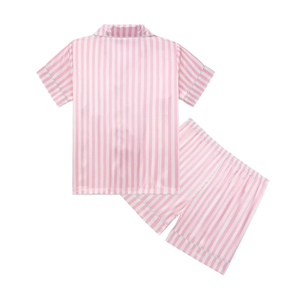 Conjuntos de pijama de verano unisex para niños y niñas manga corta, talla 7-8 años Foto 3 de 3