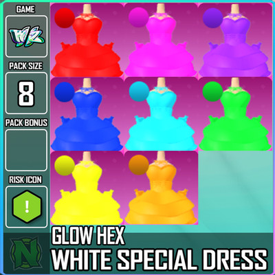 World Zero WZ - 8 PACK - GLOW HEX - WHITE SPECIALS DRESS (WSD)