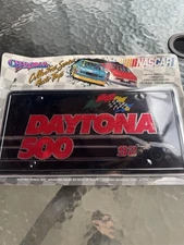 Daytona 500 License Plate 1992 Chroma Graphics Embossed Chrome Aluminum