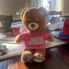 Build-A-Bear Workshop Brown Plush Bear Birthday Shirt Licensed Reproduction