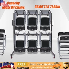 Folding Chair Rack Dolly Cart Table Storage Rack Desk Chairs Cart Trolley