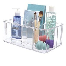 Plastic 5-Compartment Organizer, 10" x 7" Clear