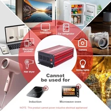 Power Inverter 2000 Watt Modified Sine Wave Power Converter 2000W DC 12V to 110V