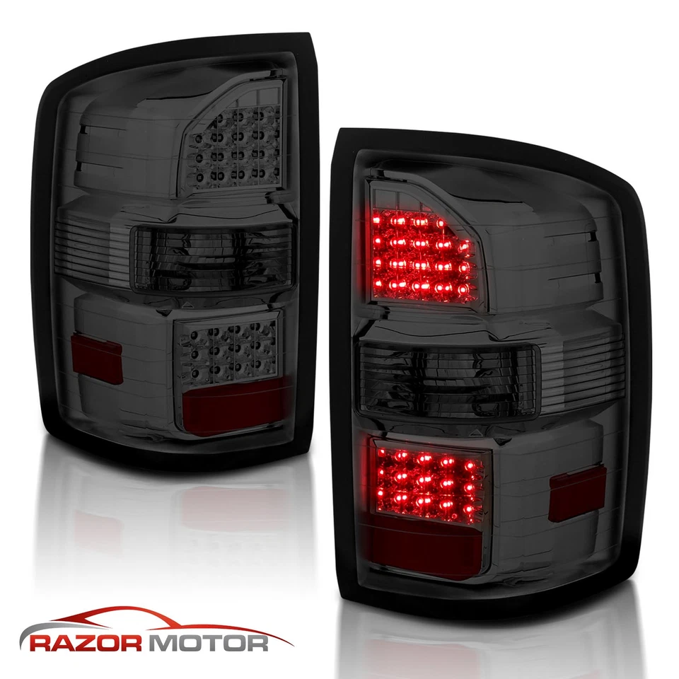Luces traseras de repuesto LED de humo 2014-2018 para GMC Sierra 1500 2500HD 3500HD Foto 3 de 4