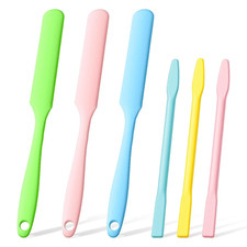 6 Pcs Non-Stick Wax Spatulas Set, Silicone Wax Applicator Hair Removal Sticks...