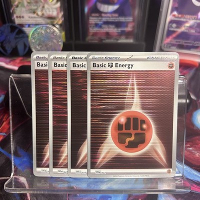 [4x Playset] Fighting Energy 019 Sv: Black Flare White Bolt Pokemon TCG HOLO