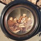 2 Antique German Oil Painting MONKS DRINKING after Eduard von Grützner 1846-1925 — photo 2