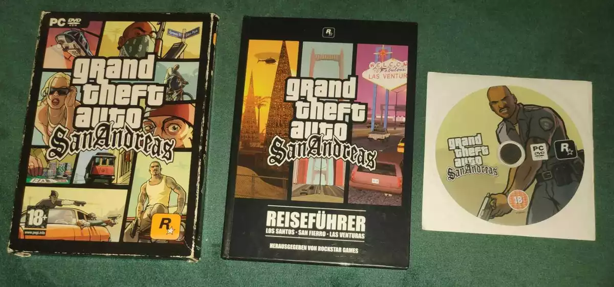 Grand Theft Auto SAN ANDREAS - COMPLETE PC DVD Video Game - German