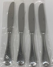 Oneida Islet Glossy Stainless Flatware 4 Modern Solid Knives 9" Never been used