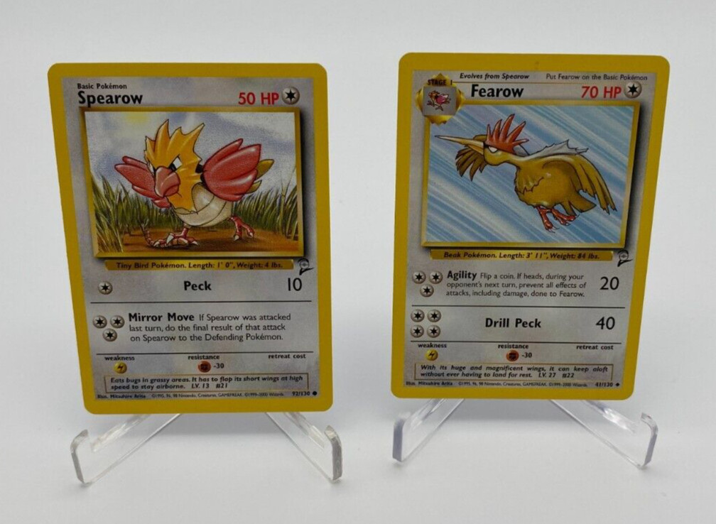 Pokemon Trading Card Game TCG Base Set 2 Spearow & Fearow 41/130 - 92/130