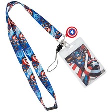Captain America Lanyard Blue
