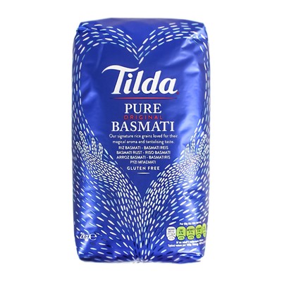 Original Tilda Basmati Langkorn Reis 2kg Basmati Rice