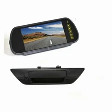 Tailgate Rear View Reverse Camera +7'' Clip-on Mirror Monitor for Toyota Hilux