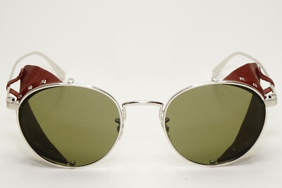 Oliver Peoples Sunglasses Cesarino-L Silver Green Side Shields OV