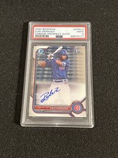 Luis Verdugo 2022 Bowman Chrome 1st Prospect Auto PSA 9 Cubs Low Pop