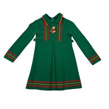 Rare Vintage Winnie The Pooh Girls Dress Sears Walt Disney Productions Green 6x