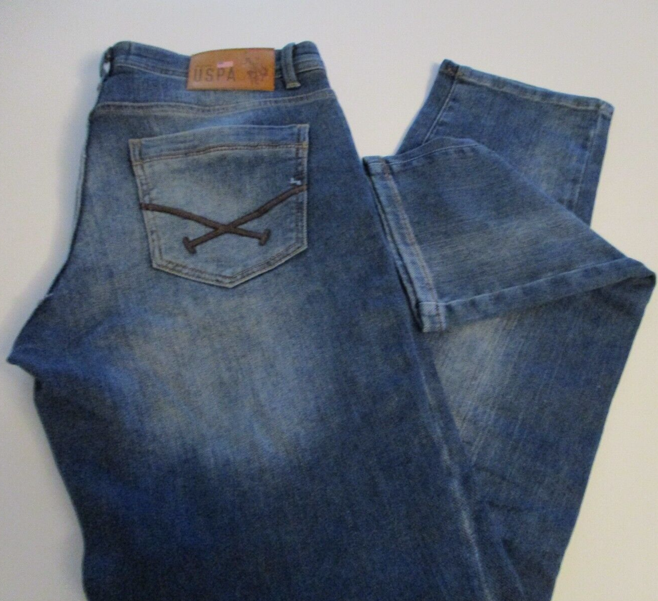 USPA VTG US Polo Leather Label Horse-Rider/Polo Sticks &On Pockets 32X32 Slim **