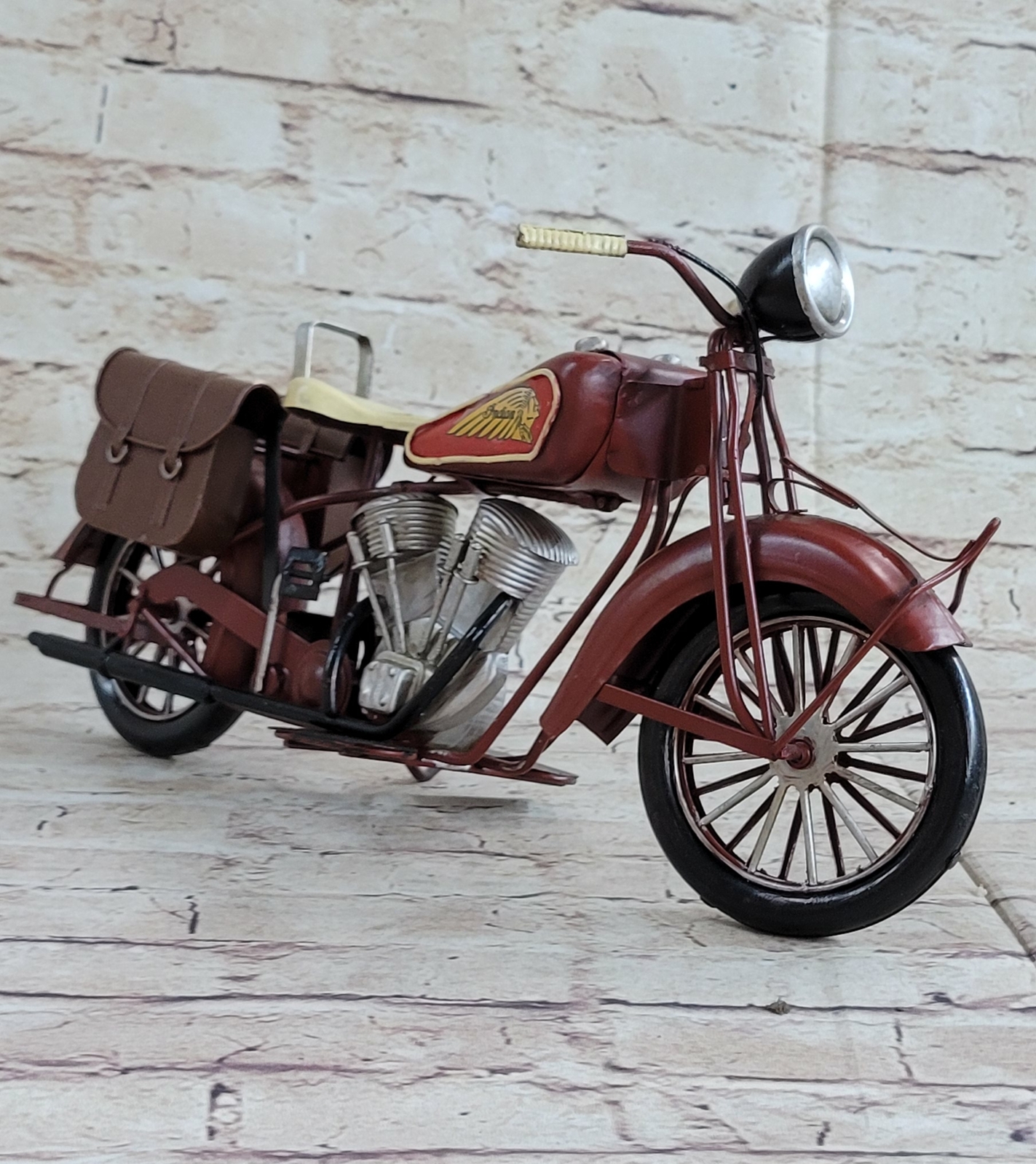 Antique Style Handmade Metal Motorcycle Model Welding Craft Home Decoration Sale
