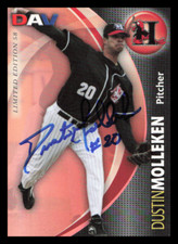 2008 DAV Hickory Crawdads DUSTIN MOLLEKEN Signed Card autograph auto TIGERS