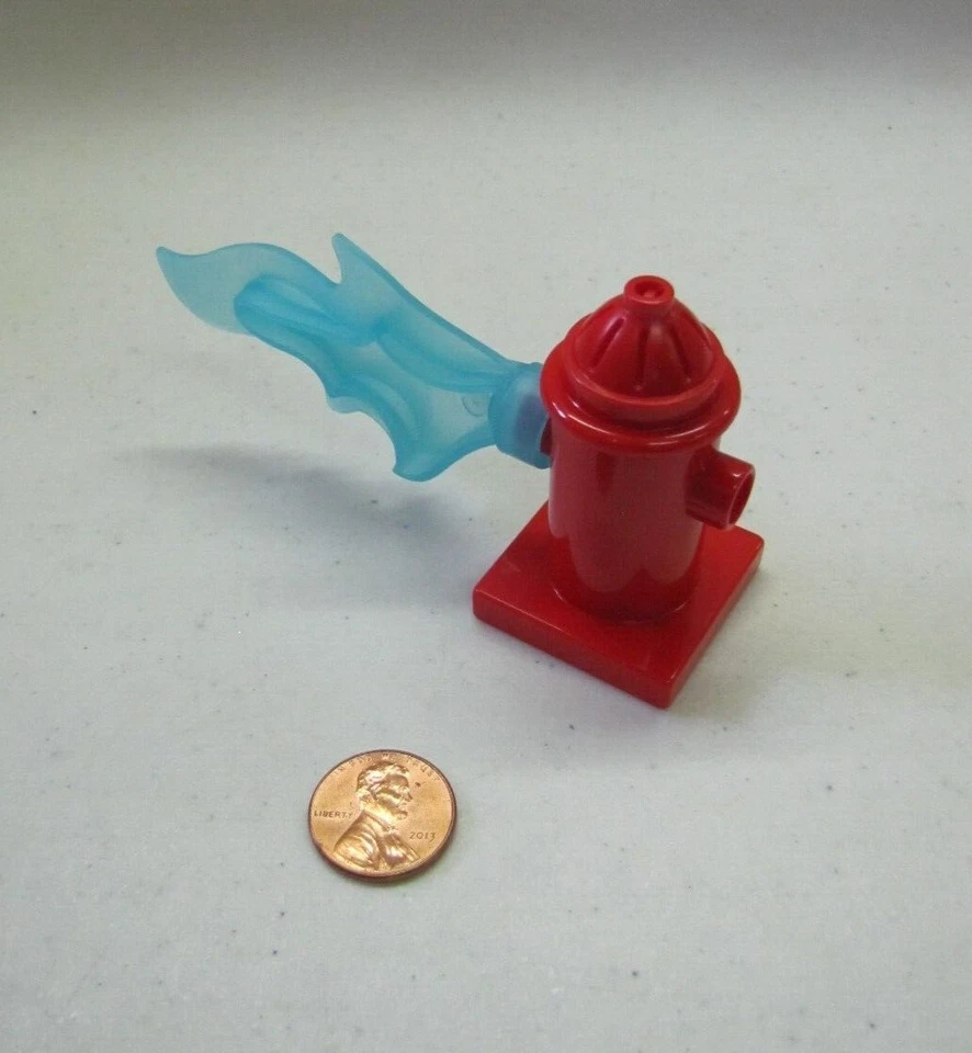 Lego Duplo Red Fire Hydrant W/ Water Stream Fireman Firefighter Fire Station - Image 3 of 3