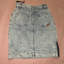 Vintage 1990  s Jordache Basics Denim Skirt, Double Zip, Deadstock NWT, Size 5