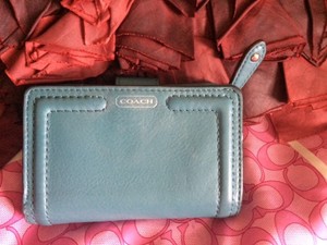 teal coach wallet