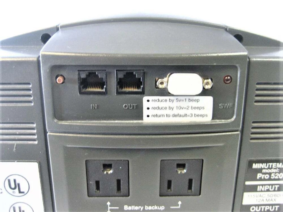 Minute Man Pro 520 Uninterruptible Power Supply - No Battery - Free Shipping - Image 4 of 4