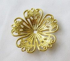 30pcs Large Filigree Bead Caps 32mm Brass Crafts for DIY Design