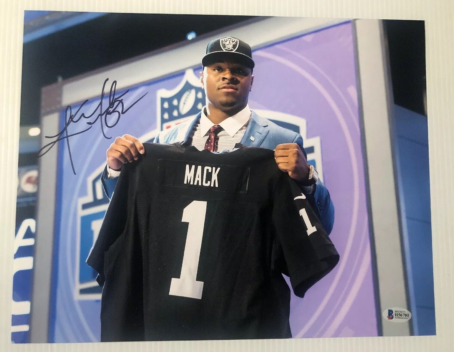 Khalil Mack Autographed Signed Oakland Raiders 11x14 Photo BECKETT COA 4 