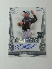 2023 Leaf Trinity Baseball Clear Auto Platinum Tommy Troy XRC 17/49