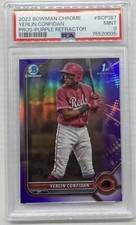 2022 Bowman Chrome Yerlin Confidan 1st Purple Refractor Prospect /250 PSA 9 Mint