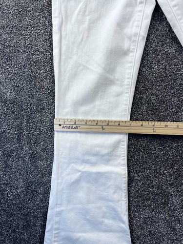 McGuire Jeans Womens 27 Flare Mid Rise 34" Inseam Stretch Denim Distress White - Picture 11 of 17