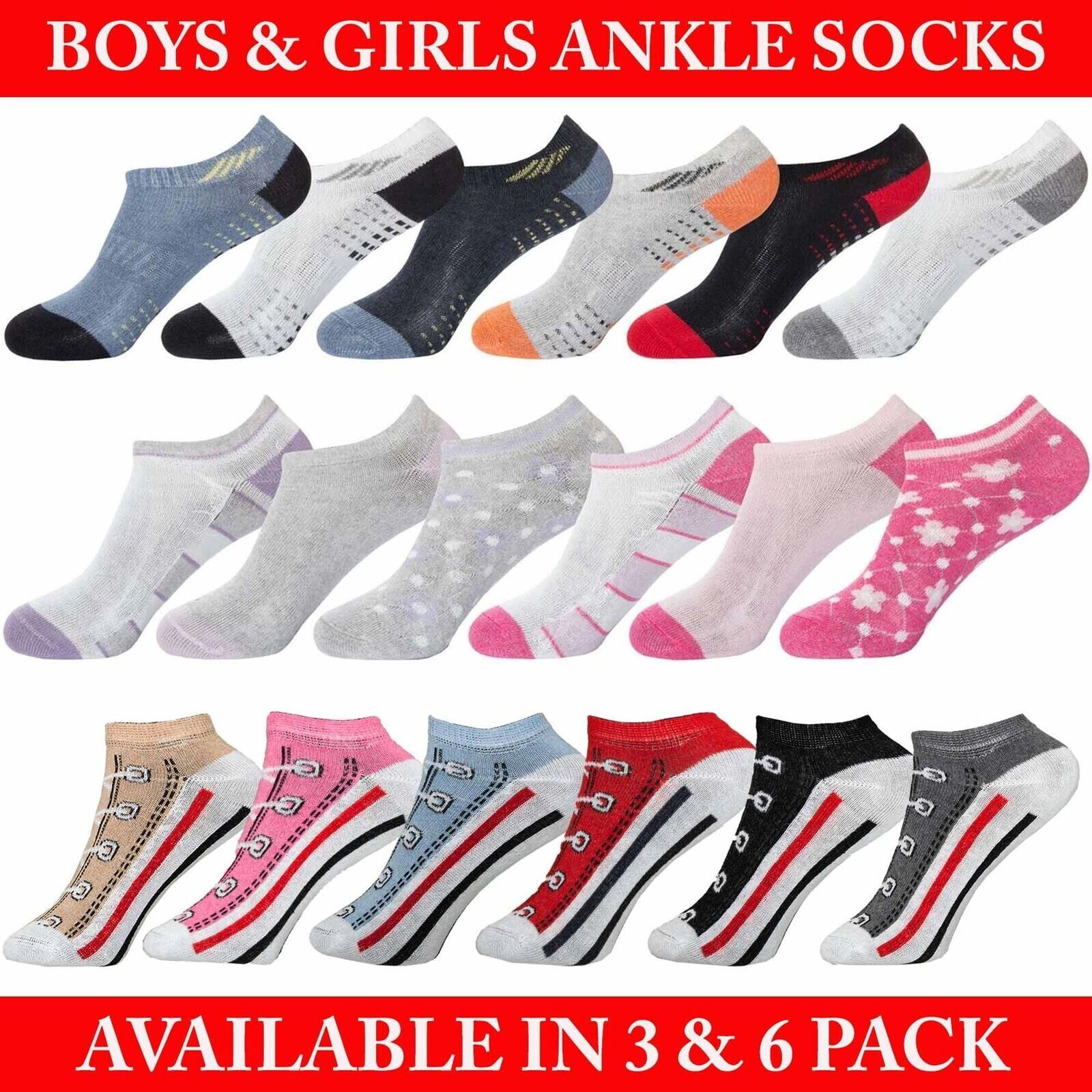 Niños Calcetines Niñas Infantil Invisible Zapatillas Multicolor Calcetín 6 Pares