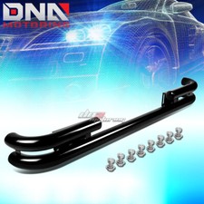 For 88-06 Jeep Wrangler Black Stainless Double Tube Rear Bumper Protector Guard