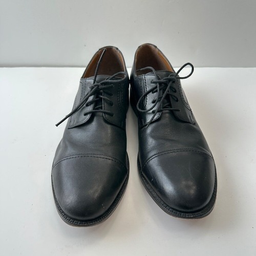 Bostonian Leather Cap Toe Oxford Dress Shoes Classic Black Shoes Mens 10M - Picture 2 of 9
