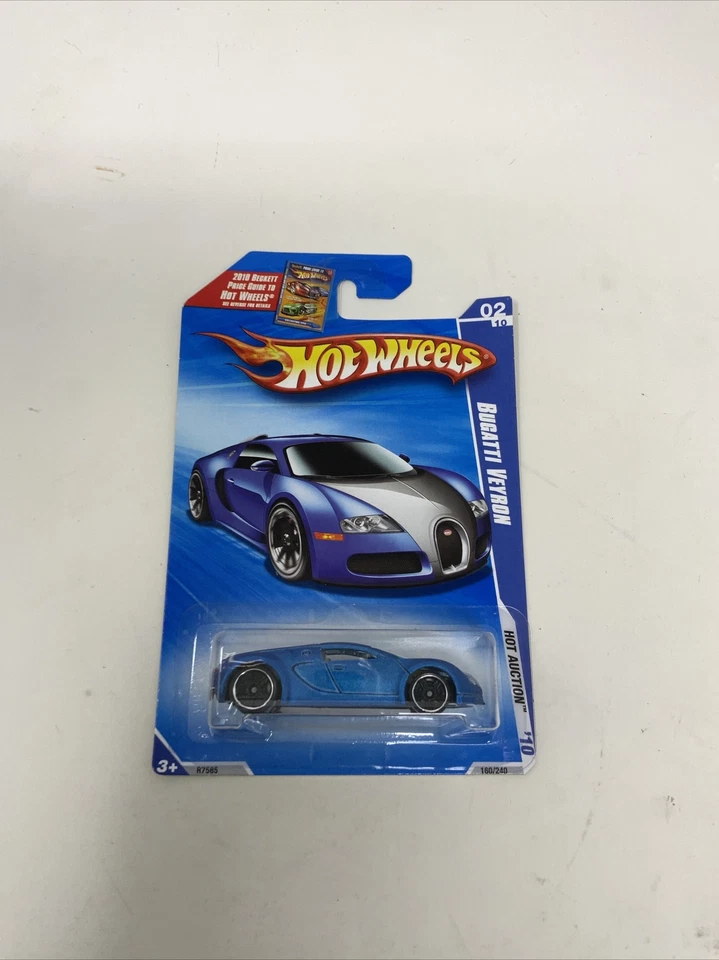 Hot Wheels Bugatti Veyron🔥Satin Blue 02/10 MIP 2010 Walmart Exclusive - Image 3 of 4