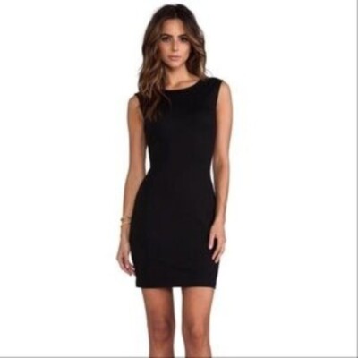NEW Juicy Couture Exposed Zipper Scoop Back Little Black Dress Fitted Size  XS | eBay