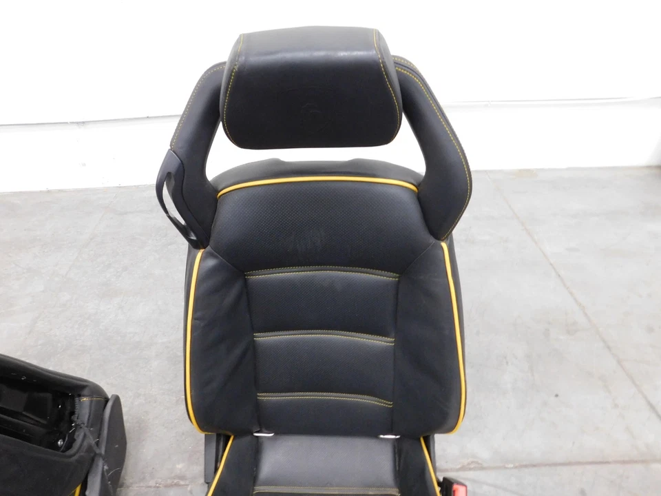 Lamborghini Gallardo 2010 juego de asientos de cuero negro/amarillo #9222 o1 o2 Foto 3 de 4